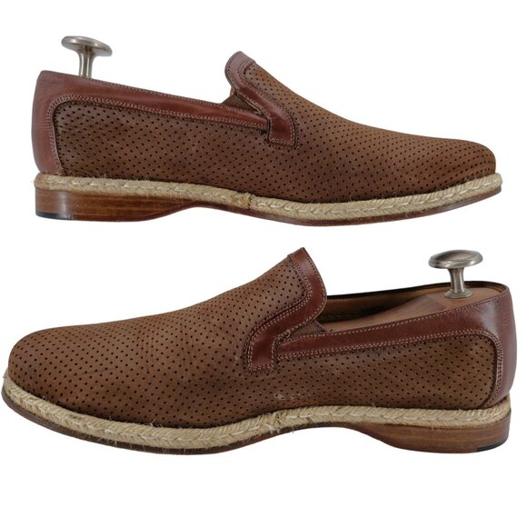 Mezlan Spain Brown Perforated Leather Slip-on Loafers Men size 9.5 Casual Shoes main image 8